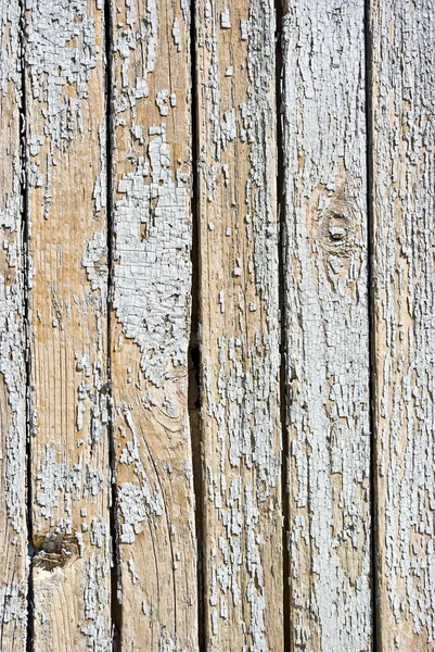 旧的风化白漆木的背景 — 图库照片