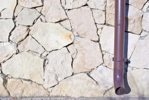 Stützmauer Aus Stein Mit Verschieden Großen Geometrischen Steinen — Stockfoto