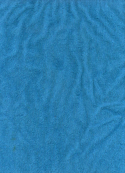 Tissu Coton Bleu Froissé Fond Texturé — Photo