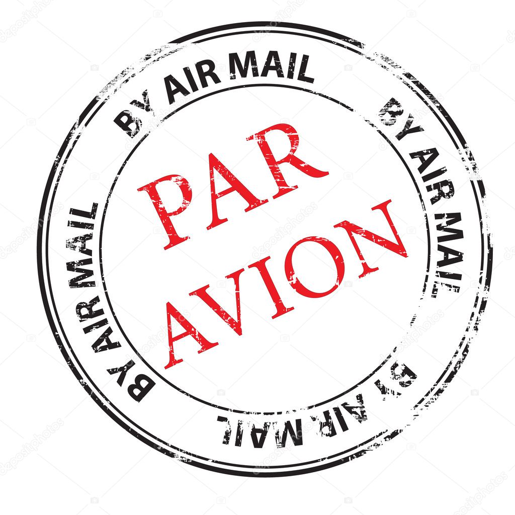The par avion grunge stamp vector illustration