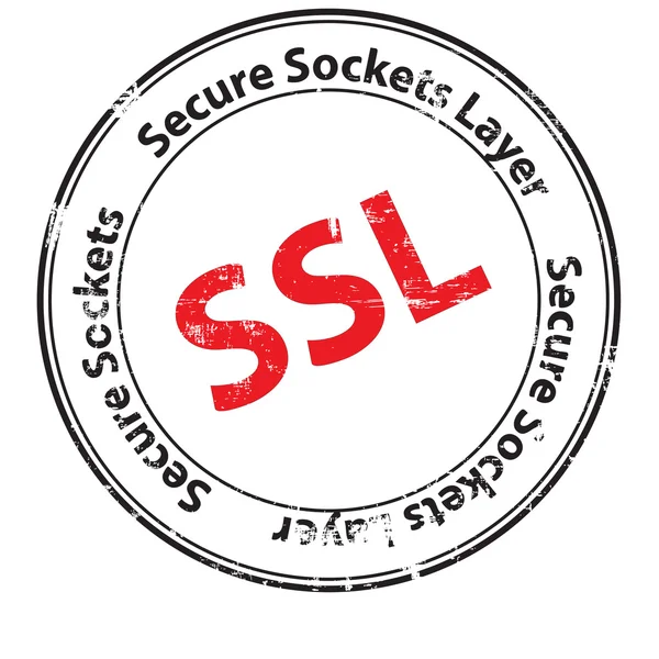 Online computador de segurança ssl ilustração —  Vetores de Stock