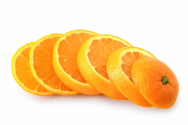 Reife Orange in Scheiben geschnitten — Stockfoto