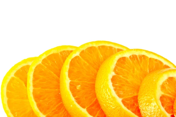 Ripe orange cut into slices — Stock Photo, Image