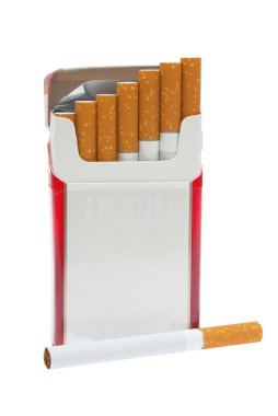 Pack of cigarettes. clipart