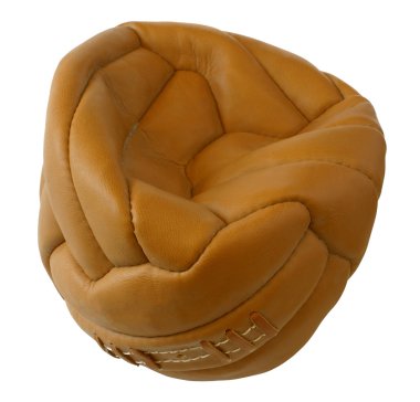 Launched (deflated) volleyball. clipart