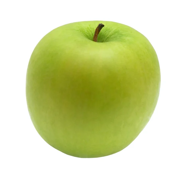 stock image Green apple on a white background.