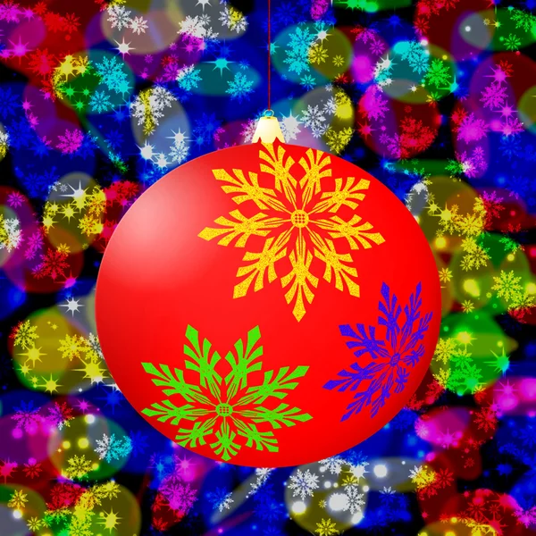 Raster Image Celebratory Christmas New Year Sphere — Stock Photo, Image