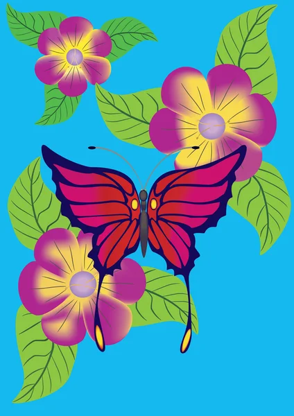 Létající motýl. — Stock fotografie