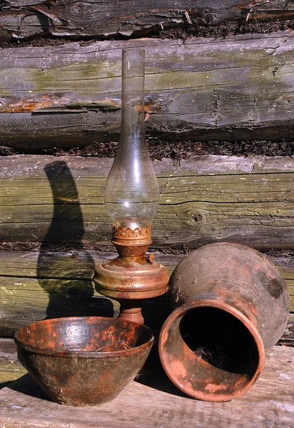 Vintage betty lamba, sürahi ve kase — Stok fotoğraf