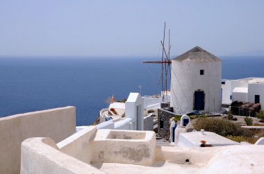 View of the Windmill and the Sea clipart