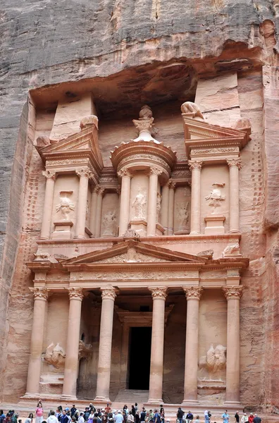 Die Schatzkammer Der Antiken Stadt Petra Jordanien — Stockfoto