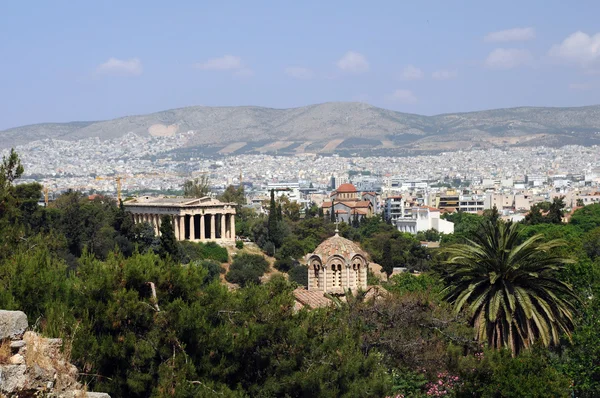 Pohled agora v Athénách — Stock fotografie