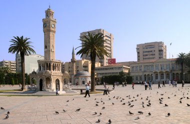 Konak Square in the City of Izmir clipart
