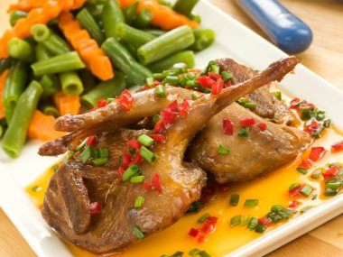 Roasted quails