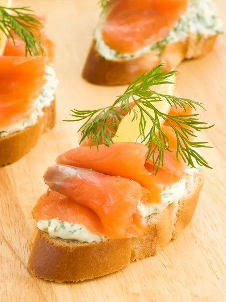 Seafood sandwiches — Stock Photo, Image