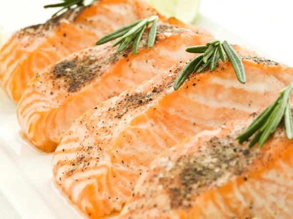 Baked salmon — Stock Photo, Image
