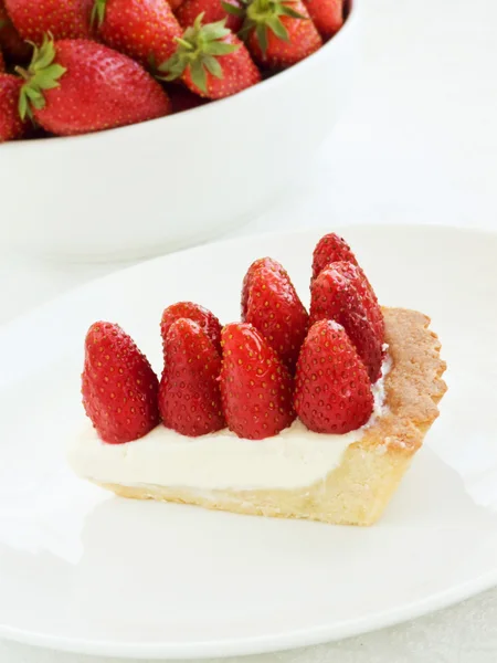 Fetta di torta di starwberry — Foto Stock