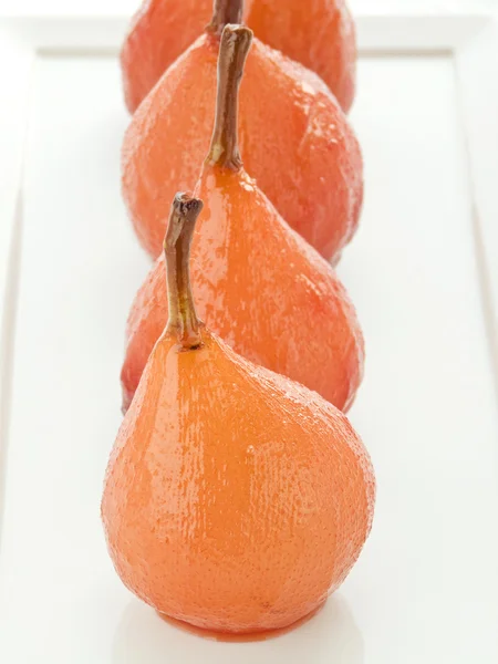 Gepocheerde peren — Stockfoto