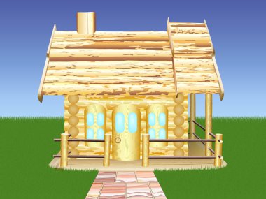 Wooden house clipart