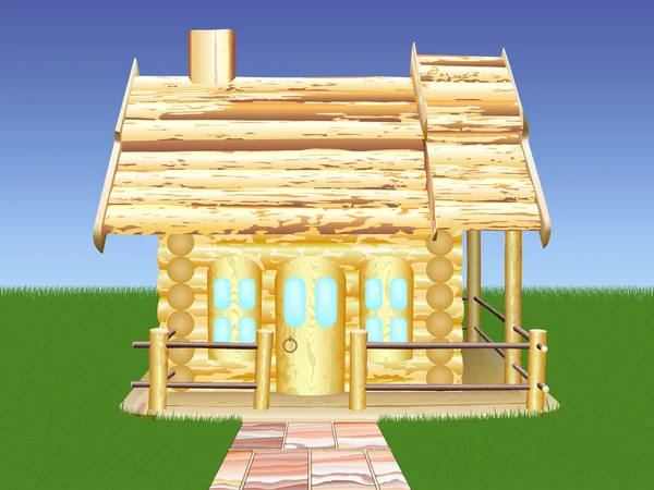Wooden house — Stock Vector