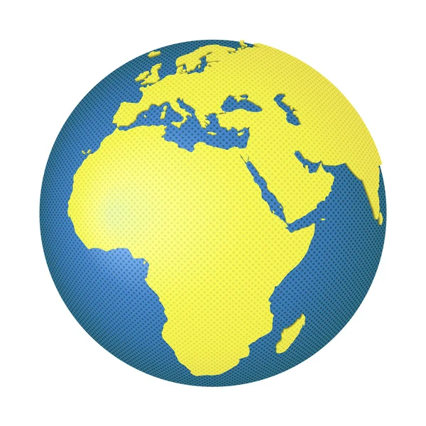Globo con Europa y África — Vector de stock