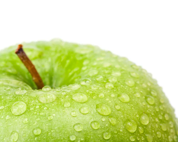 Green apple with waterdrops — Stock Photo, Image