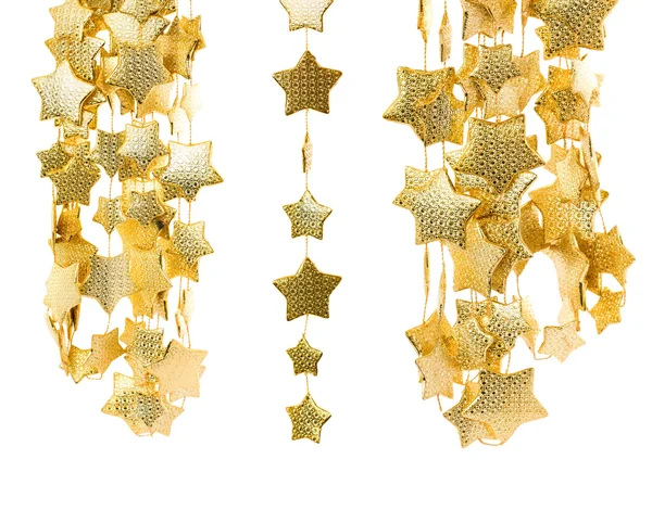 Estrelas de Natal douradas — Fotografia de Stock