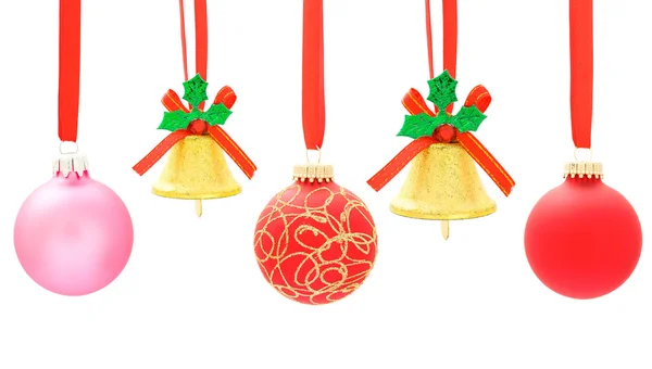 Christmas ball and bell — Stock Photo, Image