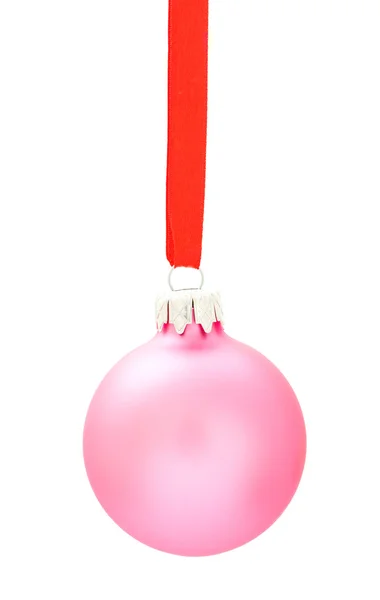 Рожевий куля Різдво — стокове фото