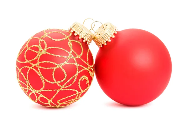Bolas rojas de Navidad — Foto de Stock