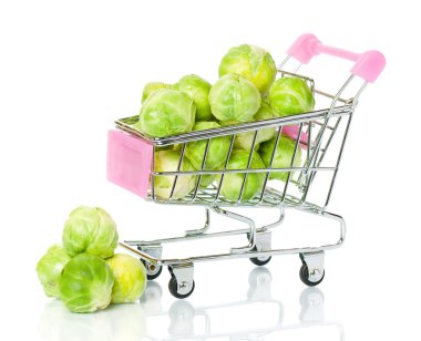 Brüksel lahanası alışveriş arabası