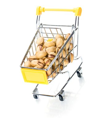 Pistachios in the shopping cart clipart