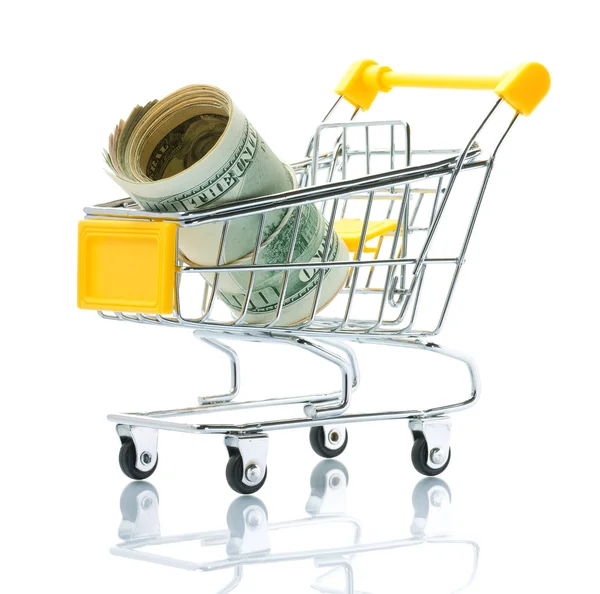 Dollars Shopping Cart — Stock Photo, Image