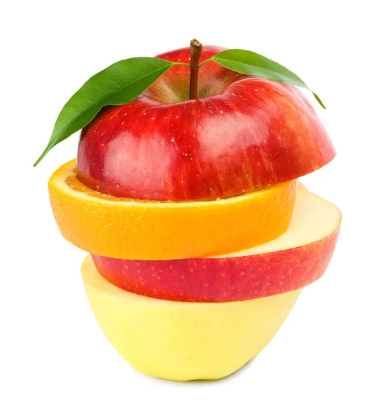 Fruit Mix. Isolated on white background. — Stock Photo, Image
