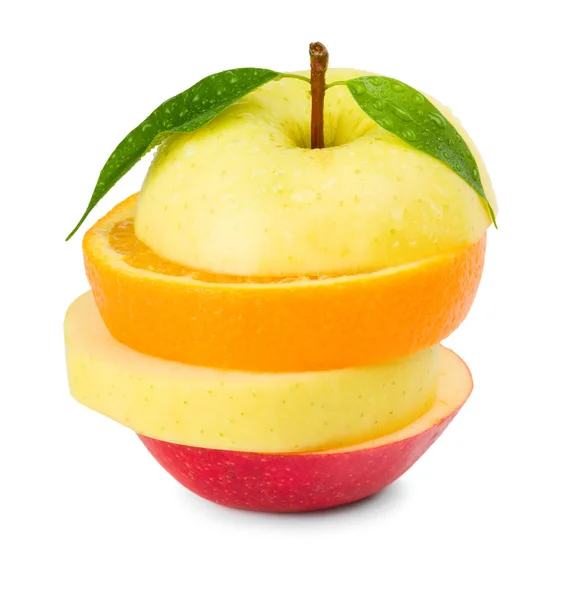 Fruit Mix. Isolated on white background. — Stock Photo, Image