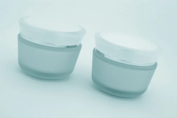 Cosmetics cream jars — Stock Photo, Image