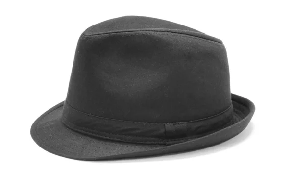 Cappello nero sullo sfondo bianco — Foto Stock