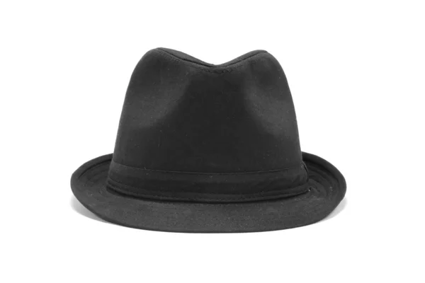 Cappello Nero Sullo Sfondo Bianco — Foto Stock