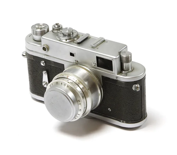Old Analog Russian Photo Camera Front View — Stock Photo, Image