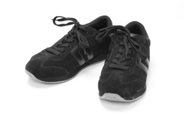 Sapatos de corrida pretos — Fotografia de Stock