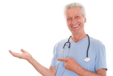 Hansome smiling doctor clipart