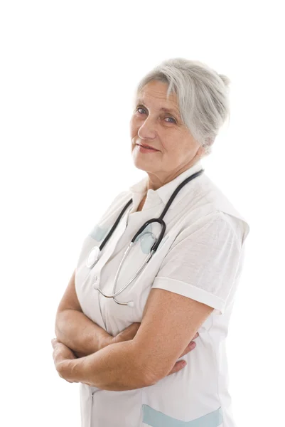 高齢者の女性の医者 — ストック写真