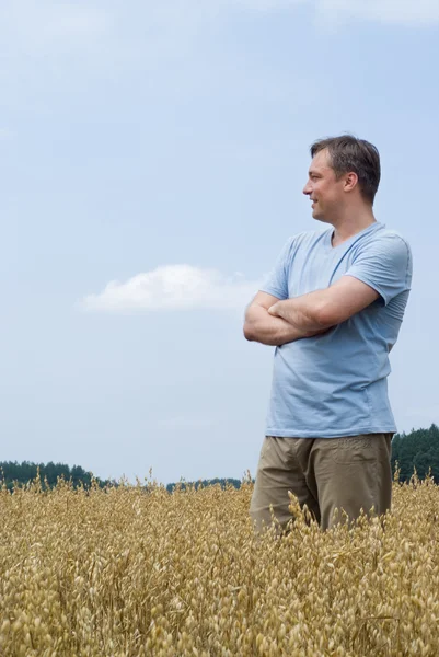 stock image Happy man resting at the nature