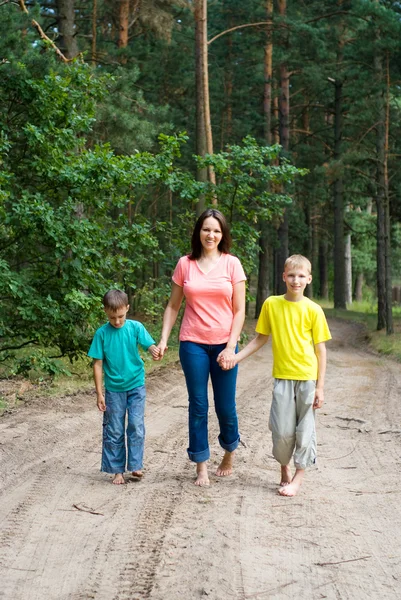 4 걷는 가족 — 스톡 사진