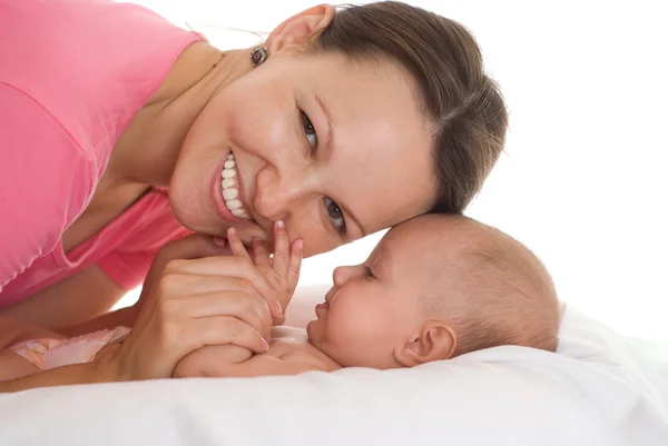 Mãe feliz e bebê Fotos De Bancos De Imagens Sem Royalties