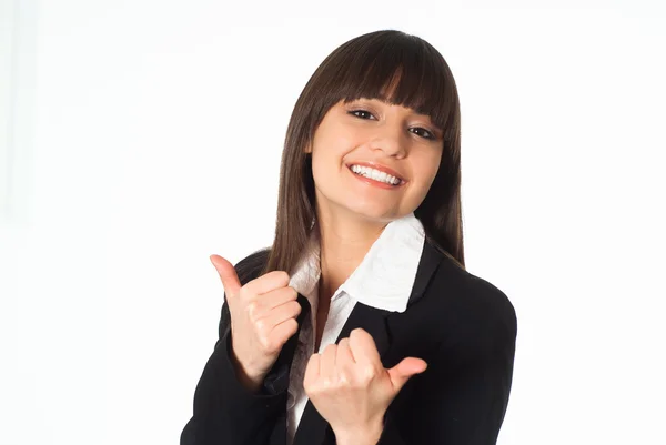 Girl in a business suit — Stock Photo, Image