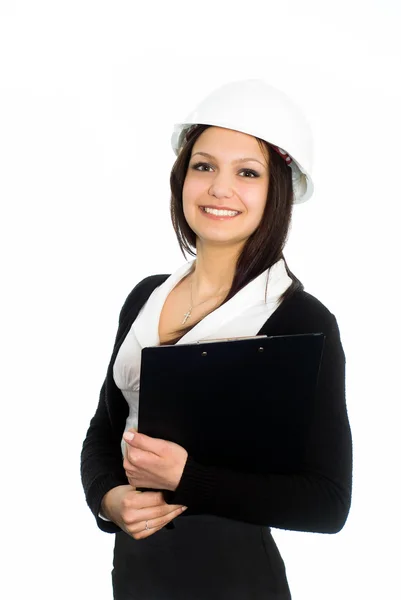 Girl in a black business suit Royalty Free Stock Photos