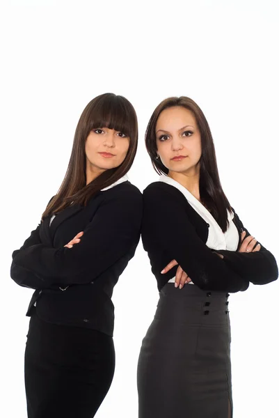 Girls in a black business suit — Stock Photo, Image