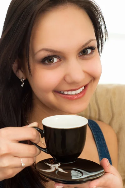 Beautiful girl in the blue — Stock Photo, Image