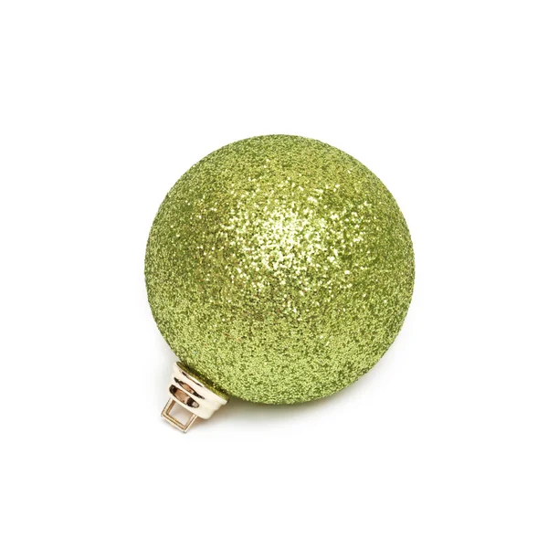 Isolated Shiny Green Christmas Ball — Stock Photo, Image